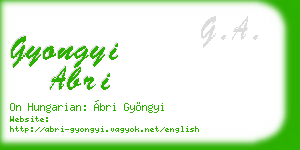 gyongyi abri business card